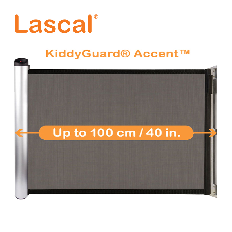 LASCAL Kiddy Guard Accent Baby Safety Gate | 2 Side Walls | Up to 100cm